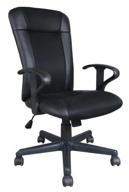 🪑 black brabix flash mg-302 computer armchair for office, synthetic leather and textile upholstery логотип