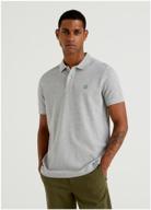 united colors of benetton polo shirt, size xl, gray logo