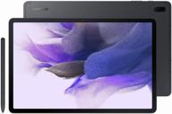 samsung galaxy tab tablet s7 fe 12.4 sm-t735n (2021), 4 gb/64 gb, wi-fi cellular, with stylus, black logo