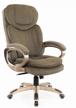 computer chair everprof boss t for executive, upholstery: textile, color: brown logo