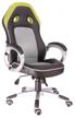 computer chair everprof drive gaming, upholstery: imitation leather/textile, color: green logo