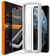 spigen align glastr 2 pack for iphone 11/xr (agl00101, 2 complete, original, clear) логотип