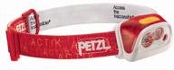 headlamp petzl actik core red/white logo