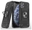 shockproof case for iphone 11 pro max black with magnetic car holder plate and ring stand logo