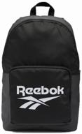 reebok classics foundation urban backpack (black), black logo