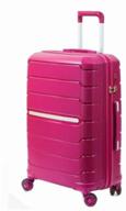 lightweight polypropylene suitcase supra luggage collection art "rye", tsa lock, 60 liters, 4 wheels with 360 degree rotation, 45x27x66 cm logo