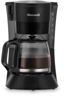 drip coffee maker maxwell mw-1650, black logo