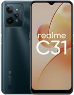 realme c31 smartphone 4/64 gb dual nano sim dark green логотип