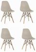 🪑 4-piece dsw style kitchen chairs with back support logo