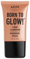 nyx professional makeup highlighter liquid born to glow liquid illuminator, gleam logo