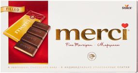 img 3 attached to Merci dark portioned chocolate with marzipan, 112 g