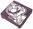 game console nintendo game boy advance sp, mario edition purple logo