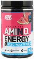 amino acid complex optimum nutrition essential amino energy electrolytes, watermelon, 285 gr. logo