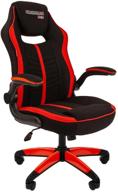компьютерное кресло chairman game 19 игровое, обивка: текстиль, цвет: черный/красный логотип