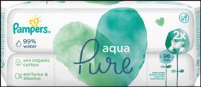 img 4 attached to Pampers Aqua Pure wet wipes, plastic cover, 96 pcs.