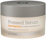 blithe pressed serum gold apricot logo