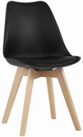 стул stool group frankfurt, массив дерева/искусственная кожа, цвет: черный логотип
