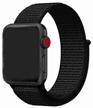 nylon strap for apple watch 42/44/45 mm (black) logo