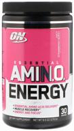 amino acid complex optimum nutrition essential amino energy, strawberry, 270 gr. logo
