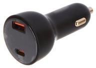 car charger baseus superme digital display pps dual quick charger car charger usb type-c 100w (cczx-01) black logo