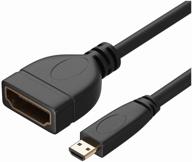 adapter adapter gsmin rt-28 micro - hdmi (m) - hdmi (f) (10 cm) (black) logo