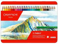 цветные карандаши caran d`ache набор карандашей caran d’ache pablo, 30цв. (метал. коробка) логотип