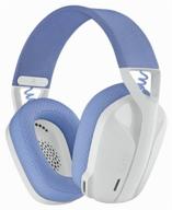 wireless computer headset logitech g g435, white/lilac logo