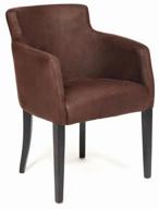 armchair tetchair knez, 65 x 65 cm, upholstery: nubuck, color: wenge/nubuck brown logo