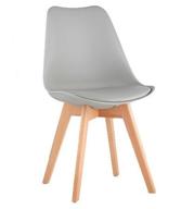 🪑 frankfurt solid wood and faux leather gray stool group chair logo