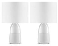 ночник xiaomi two-piece bedside table lamp, комплект из 2 шт. e14, 3 вт, цвет арматуры: белый, цвет плафона: белый логотип