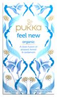 pukka feel new herbal drink in tea bags logo