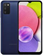 smartphone samsung galaxy a03s 4/64 gb, dual nano sim, blue логотип