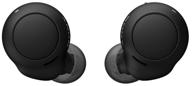wireless headphones sony wf-c500, black logo