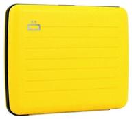 ogon smart case v2 large aluminum wallet, color "taxi" (sv2l taxi yellow) logo