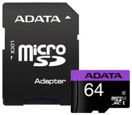 adata 64gb microsdxc class 10 uhs-i u1 r high-speed sd card - 50mb/s логотип