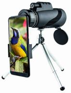 portable monocular telescope with 40x60 hd night vision lens with phone clip and tripod logo