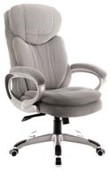 computer chair everprof boss t for executive, upholstery: textile, color: gray logo
