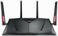 wi-fi router asus rt-ac88u, black/red logo