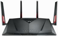 wi-fi router asus rt-ac88u, black/red логотип