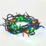 garland neon-night twinkle light, 10 m, 100 lights, multi-colored/black wire logo
