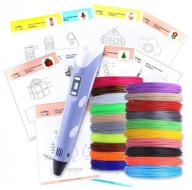 3d pen take easy 3d pen, 20 plastic rolls by 10 m, 20 purple stencils logo