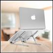 laptop and tablet folding stand with cooling / for macbook lenovo samsung hp / metal / silver logo