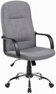 computer chair riva rch 9309-1j for executive, upholstery: textile, color: gray logo