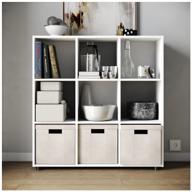 📚 white wooden kvadro-5 rack: versatile storage organizer for home and office - ideal for books, toys, and more! shelf dimensions: 330x964x990 (lxwxh) логотип