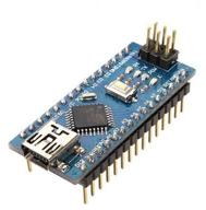 arduino nano v3.0 (ch340) board module based on atmega168 microcontroller compatible with arduino. connector soldered logo