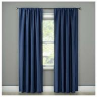 curtain allfabrictut blackout bacio on tape, 150x270 cm, 2 pieces, blue логотип