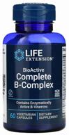 капсулы life extension bioactive complete b-complex, 85 г, 60 шт. логотип