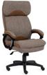 executive computer chair tetchair duke, upholstery: textile, color: light brown/bronze logo