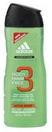 shower gel 3 in 1 adidas active start for men, 400 ml logo