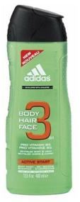 img 3 attached to Shower gel 3 in 1 Adidas Active start for men, 400 ml